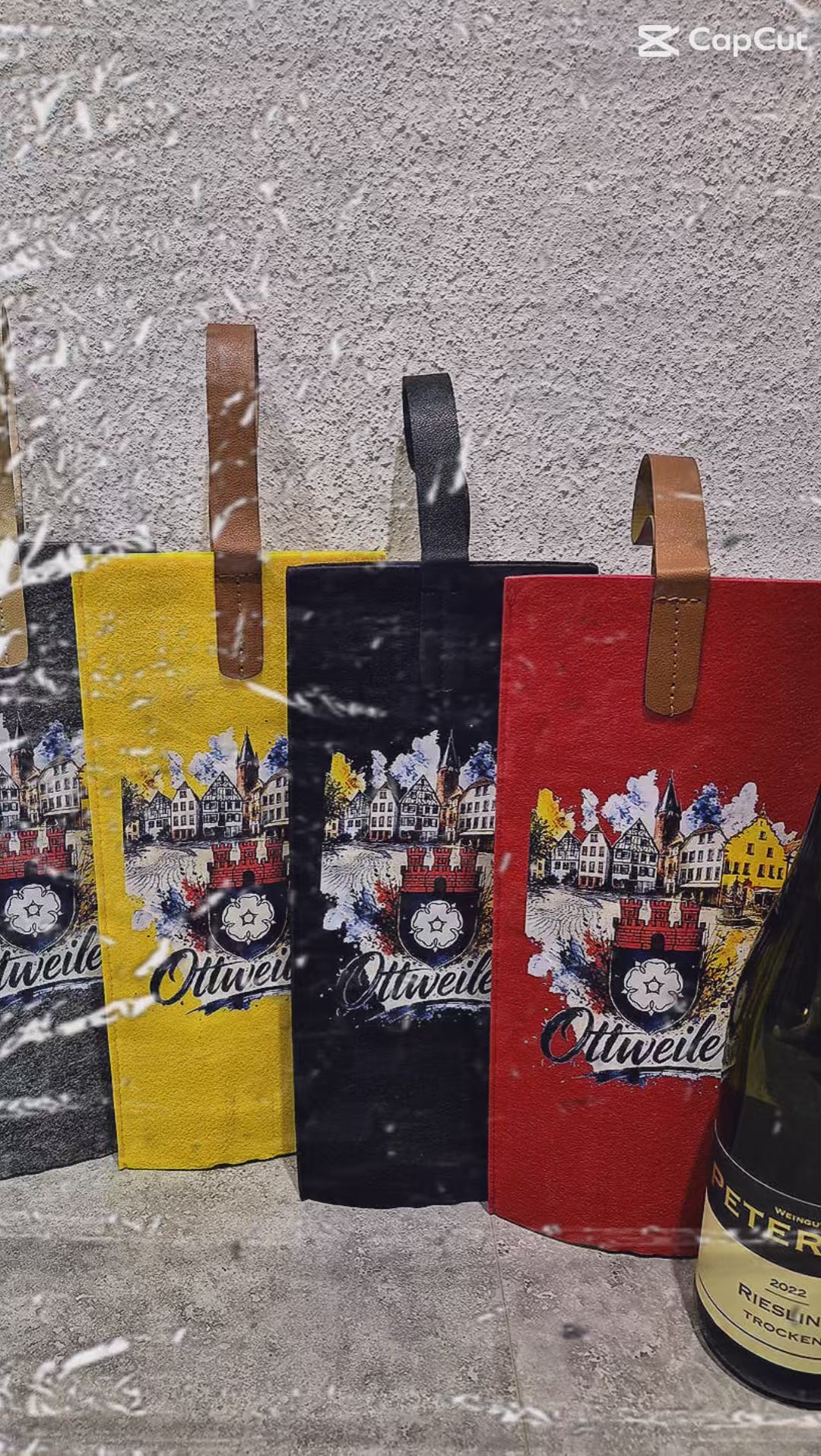 Ottweiler Flaschentasche mit Stadtmotiv ohne Wappen